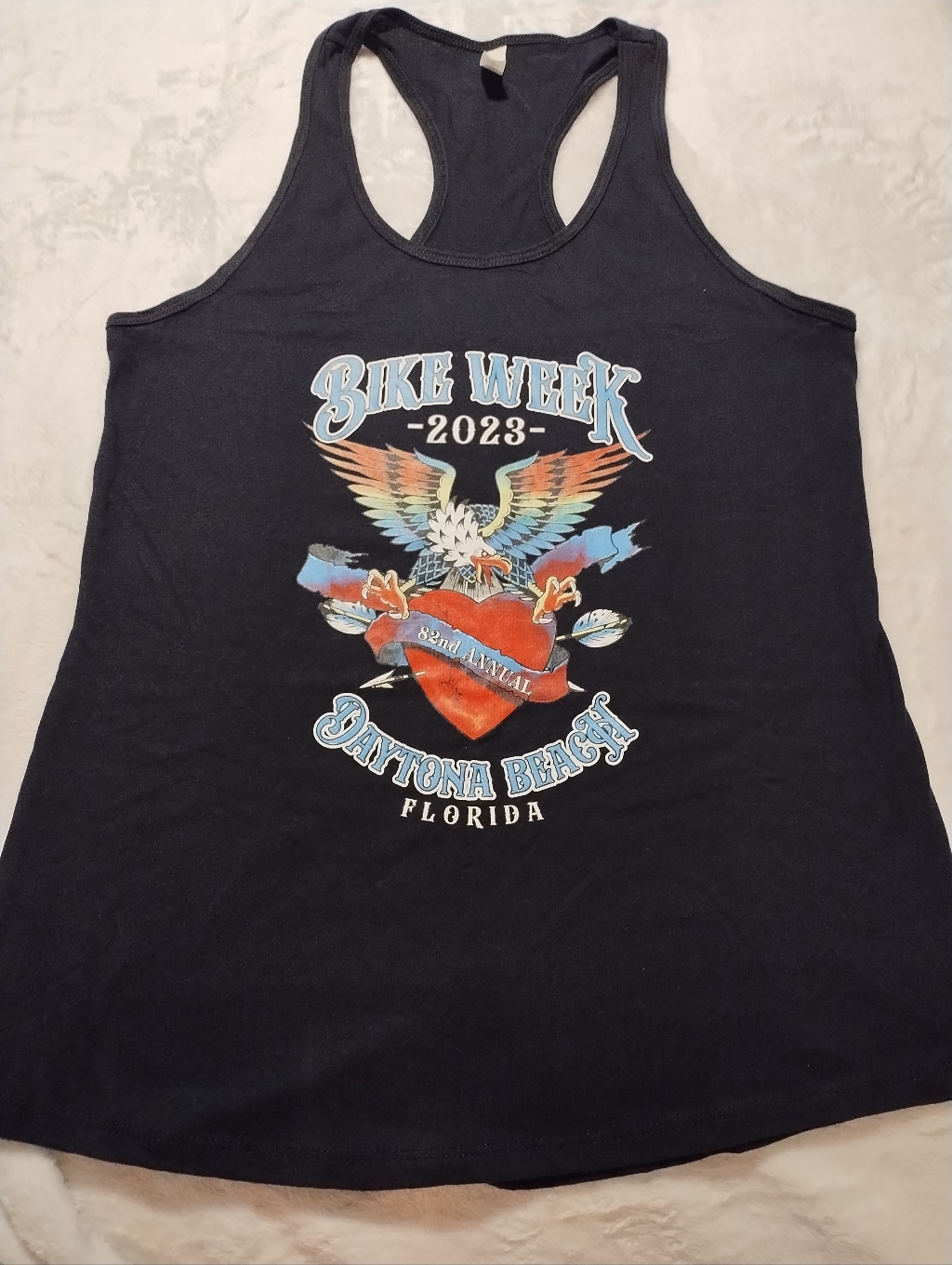 Bike Week 2023 Daytona Beach Black Racerback Tank Top